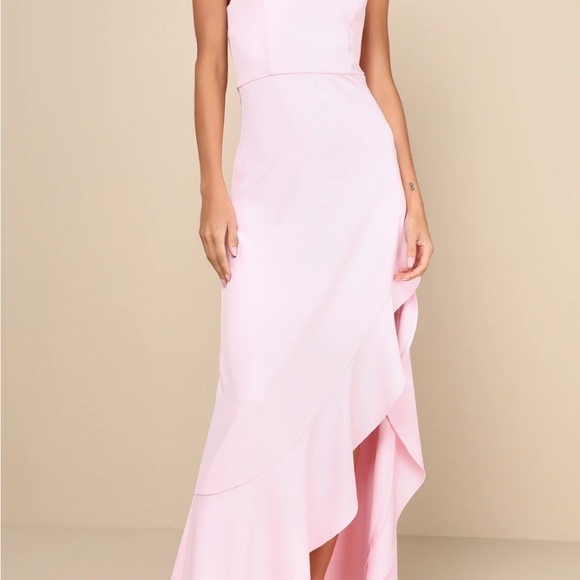 Lulu's Light Pink Backless Dress - Picture 3 of 4